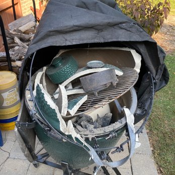Dolly - Destroyed Big Green Egg - Movers Near Me Dolly - Destroyed Big Green Egg - Movers Near Me