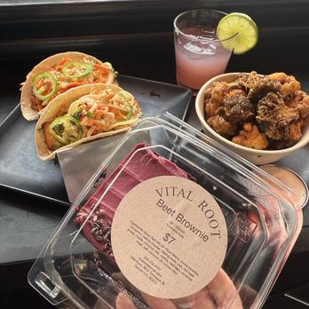 Vital Root - Beet Brownie (VG, GF) - Vegetarian Near Me - Denver, Colorado Vital Root - Beet Brownie (VG, GF) - Vegetarian Near Me - Denver, Colorado