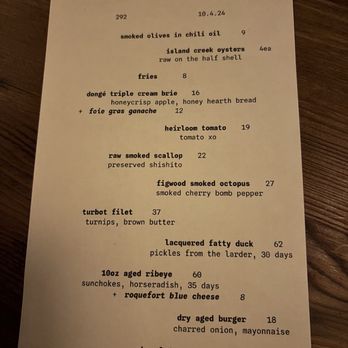 Warlord - 10/4/24 menu - Specialty Food Near Me - Chicago, Illinois