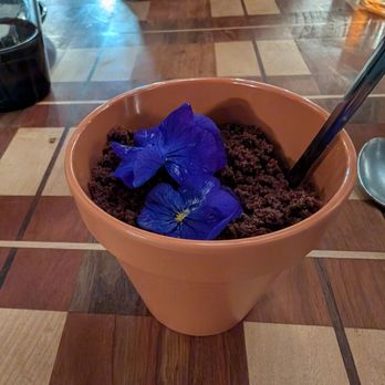 Twelvemonth - Potted Pudding chocolate custard, hazelnut praline, "soil" (GF) $12 - Vegan Near Me - Burlingame, California Twelvemonth - Potted Pudding chocolate custard, hazelnut praline, "soil" (GF) $12 - Vegan Near Me - Burlingame, California