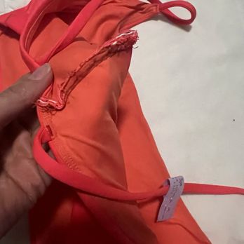 Lilly's Cleaners & Alterations - Swim top 2, inside seam with shoddy stitching and scratchy part that is somehow supposed to lie flat against my bare skin? - Sewing & Alterations Near Me - Austin, Texas Lilly's Cleaners & Alterations - Swim top 2, inside seam with shoddy stitching and scratchy part that is somehow supposed to lie flat against my bare skin? - Sewing & Alterations Near Me - Austin, Texas