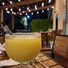 Frozen house margarita with salt