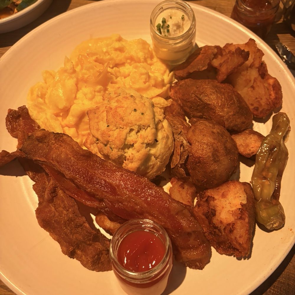 Talula's Garden - biscuit with delicious butter plus eggs, bacon and perfectly crispy potatoes - New American Near Me - Philadelphia, Pennsylvania Talula's Garden - biscuit with delicious butter plus eggs, bacon and perfectly crispy potatoes - New American Near Me - Philadelphia, Pennsylvania