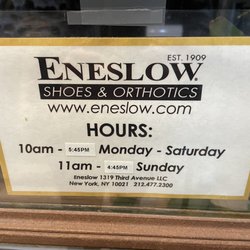 Eneslow Shoes & Orthotics - updated opening hours -March 2023