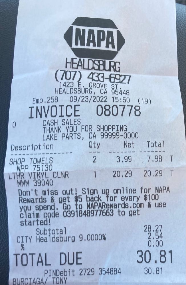 NAPA AUTO PARTS Updated July 2024 1423 Grove St, Healdsburg