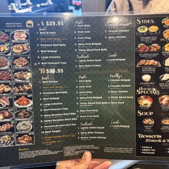 Master Kim's Korean BBQ 3 - Menu - Korean Near Me - Las Vegas, Nevada