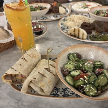 Patio By La Pasha - SHISH KEBAB WRAP and MACEDONIAN SALAD - Mediterranean Near Me - Houston, Texas Patio By La Pasha - SHISH KEBAB WRAP and MACEDONIAN SALAD - Mediterranean Near Me - Houston, Texas