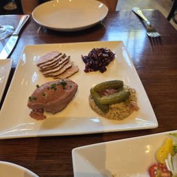 Butchers block (chicken pâté and duck breast).