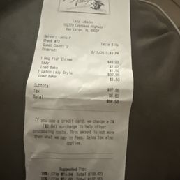 This is our receipt! This is our receipt!