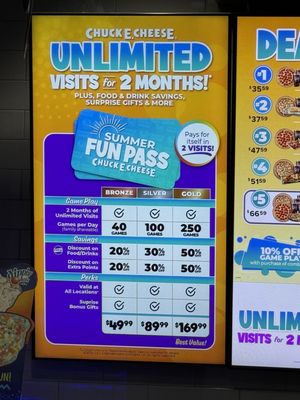 Menu photo 4 Chuck E. Cheese Paramus, NJ
