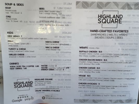 Menu photo 2 Highland Square Deli Fort Thomas, KY Menu photo 2 Highland Square Deli Fort Thomas, KY