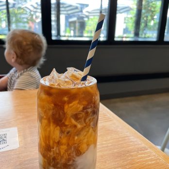 Bluestone Lane Logan Circle Café - Iced latte with almond juice and vanilla. So much better than Starbucks because it isn't a sugar bomb. - Coffee & Tea Near Me - Washington, DC, District of Columbia
