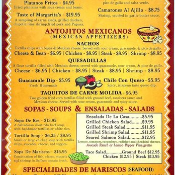 Margaritas Grill - Menu (as of June 2022) - Mexican Near Me - Burke, Virginia Margaritas Grill - Menu (as of June 2022) - Mexican Near Me - Burke, Virginia