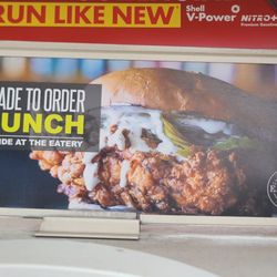 Farmer's Grandson EATERY - What they advertised their chicken sandwich looks like.