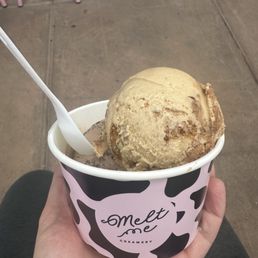 Double scoop - Oreo malt on the bottom and banoffee on top. Double scoop - Oreo malt on the bottom and banoffee on top.