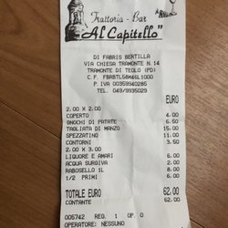 Trattoria al Capitello - the damage