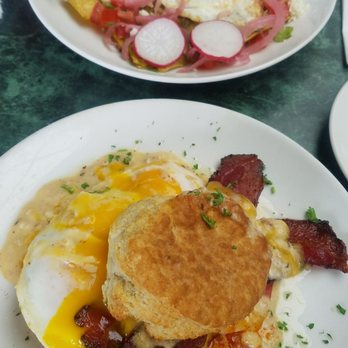 Plums Cafe - Chilaquiles and biscuits & gravy - Breakfast & Brunch Near Me - Costa Mesa, California