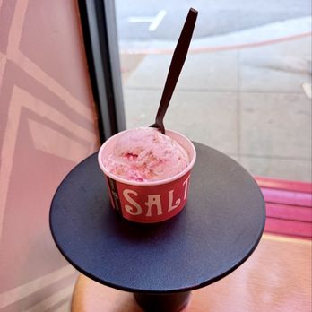 Salt & Straw - coconut cherry ice cream w/almond crust - Ice Cream & Frozen Yogurt Near Me - San Francisco, California Salt & Straw - coconut cherry ice cream w/almond crust - Ice Cream & Frozen Yogurt Near Me - San Francisco, California