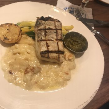 Bluewater Grill - Swordfish of the day. (This was supposed to be salmon, but the mix up was preferred so we kept it) - Seafood Near Me - Santa Barbara, California