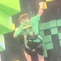 One of the 6 or more climbing walls.
