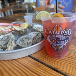 Coconut tequila drink & $1 oysters