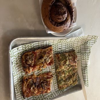 Sullivan Street Bakery - pistachio pastry, sausage and zucchini slices - Bakeries Near Me - New York, New York Sullivan Street Bakery - pistachio pastry, sausage and zucchini slices - Bakeries Near Me - New York, New York