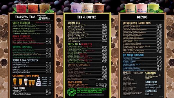 Menu photo 4 ODD Tea & More Tomball, TX