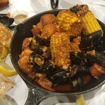 On The Hook - AHU shrimp and muscles w/ corn and sausage - Cajun/Creole Near Me - Brea, California On The Hook - AHU shrimp and muscles w/ corn and sausage - Cajun/Creole Near Me - Brea, California