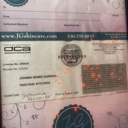 JG Skin - Gift certificates available.
