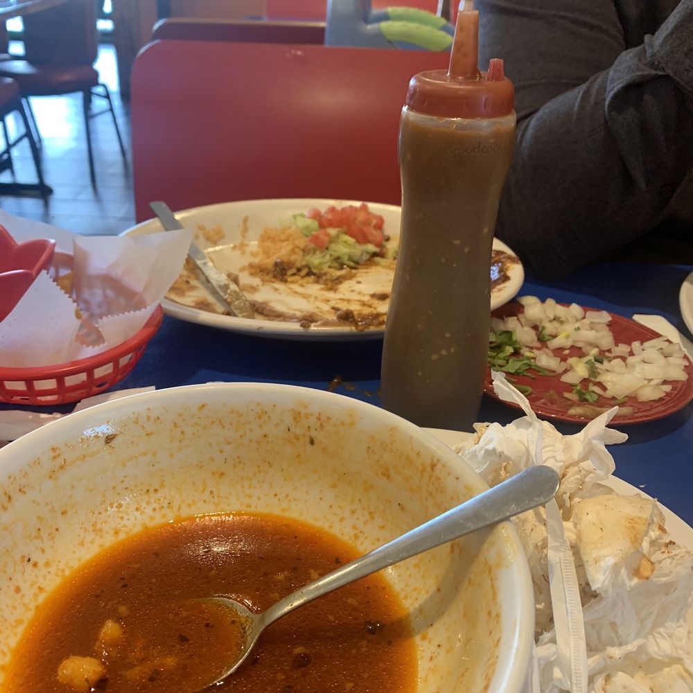 Menudo and enchiladas. All gone! Menudo and enchiladas. All gone!