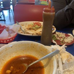 Menudo and enchiladas. All gone! Menudo and enchiladas. All gone!