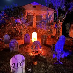 Holiday Fantasies Come To Life - A FREE EVENT & FREE PARKING! The Neighbors across the street join in the Halloween Celebration @ Holiday Fantasies Come To Life Oct. 2023