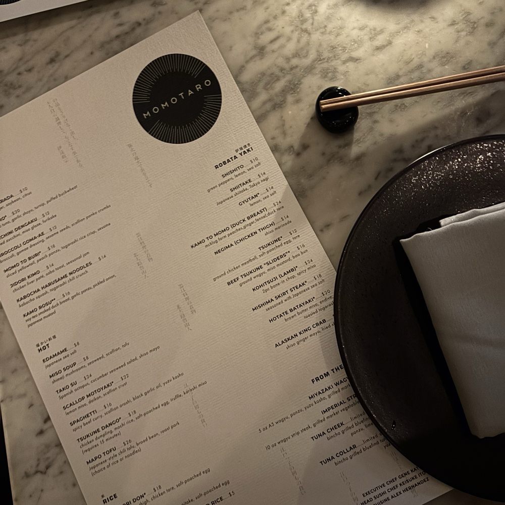 Momotaro - Menu - Sushi Bars Near Me - Chicago, Illinois Momotaro - Menu - Sushi Bars Near Me - Chicago, Illinois