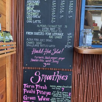 Pe'ahi Farm Stand And Cafe - Menu - Coffee & Tea Near Me - Haiku, Hawaii
