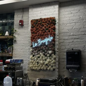 La Brewjula Cafe - Sign behind bar - Cafes Near Me - Denver, Colorado