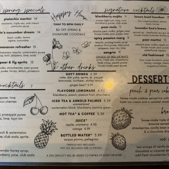 Perfect Pear Bistro - 4/2026- cocktails and dessert menu - New American Near Me - Chandler, Arizona Perfect Pear Bistro - 4/2026- cocktails and dessert menu - New American Near Me - Chandler, Arizona