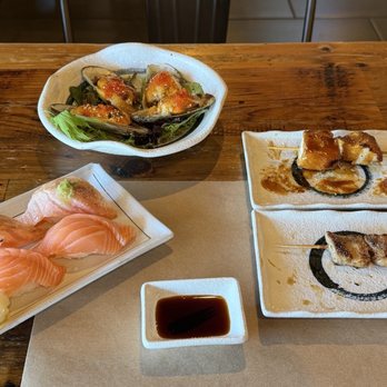 Torarenbou Sushi Bistro - RB3. Yakitori RB8. Butabara sake salmon belly grilled mussels - Japanese Near Me - Dublin, California Torarenbou Sushi Bistro - RB3. Yakitori RB8. Butabara sake salmon belly grilled mussels - Japanese Near Me - Dublin, California