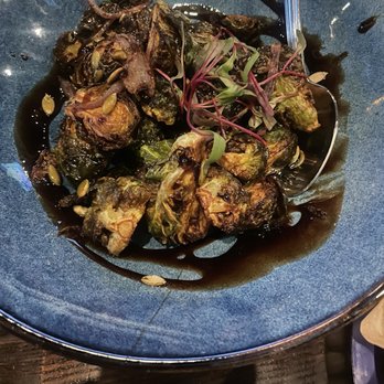 Over Under Public House - Brussels sprouts with no Parmesan and balsamic was amazing. Did not need the Parmesan cheese. - New American Near Me - Burbank, California