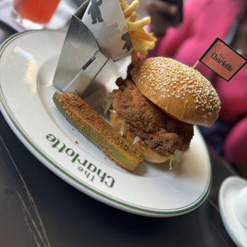 The Charlotte American Bistro - CHICKEN SANDWICH (Crispy) - Bars Near Me - Dallas, Texas