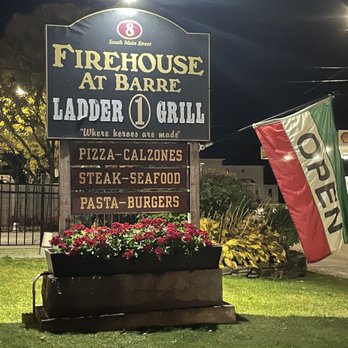 Ladder 1 Grill - The sign,, parking in the back - American Near Me - Barre, Vermont Ladder 1 Grill - The sign,, parking in the back - American Near Me - Barre, Vermont