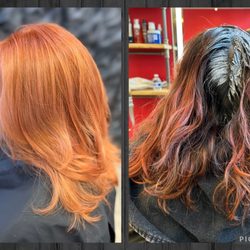 Zhen Lin Hair Stylist - Beautiful copper color! 3 hours color correction.