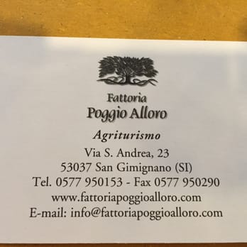 Fattoria Poggio Alloro - Wine Bars Near Me - San Gimignano, AG Fattoria Poggio Alloro - Wine Bars Near Me - San Gimignano, AG