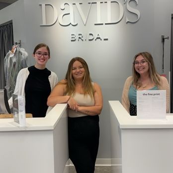 David's Bridal - The wonderful girls of David's bridal. Eleni, Bridal Specialist, Store Manager Ashley, customer service girls Kaite & Aaliyah. - Bridal Near Me - Reno, Nevada