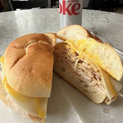 Alfredo's Deli - Turkey, with cheese on a hard roll.  Pure deliciousness.
