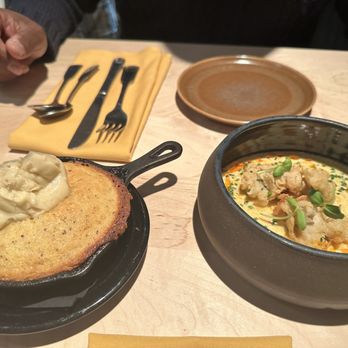 Nolia - Skillet Cornbread and Oyster Maque Choux - Southern Near Me - Cincinnati, Ohio
