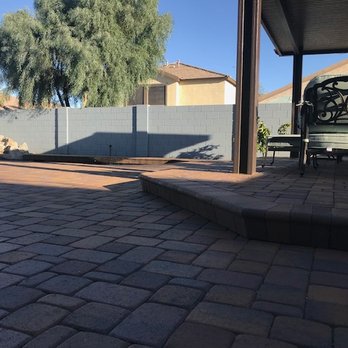 AZ Dreamscapes - Added raised deck to give yard some depth and offset. - General Contractors Near Me