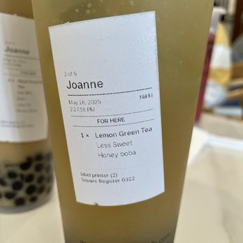 Boba Bliss - Lemon green tea with boba, less sweet and light ice - Bubble Tea Near Me - Castro Valley, California Boba Bliss - Lemon green tea with boba, less sweet and light ice - Bubble Tea Near Me - Castro Valley, California