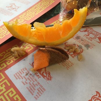 Asian Garden - Discolored cookie and eaten orange - Vegetarian Near Me - Lititz, Pennsylvania