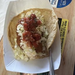 Fish Taco dressed with Salsa Fish Taco dressed with Salsa