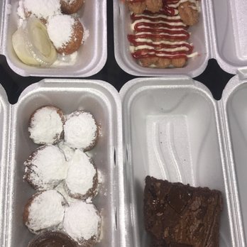 Miami Baked - Fried Oreos, guava and cream cheese covered churros, fried cookie dough and a chocolate brownie - Desserts Near Me - Miami, Florida Miami Baked - Fried Oreos, guava and cream cheese covered churros, fried cookie dough and a chocolate brownie - Desserts Near Me - Miami, Florida
